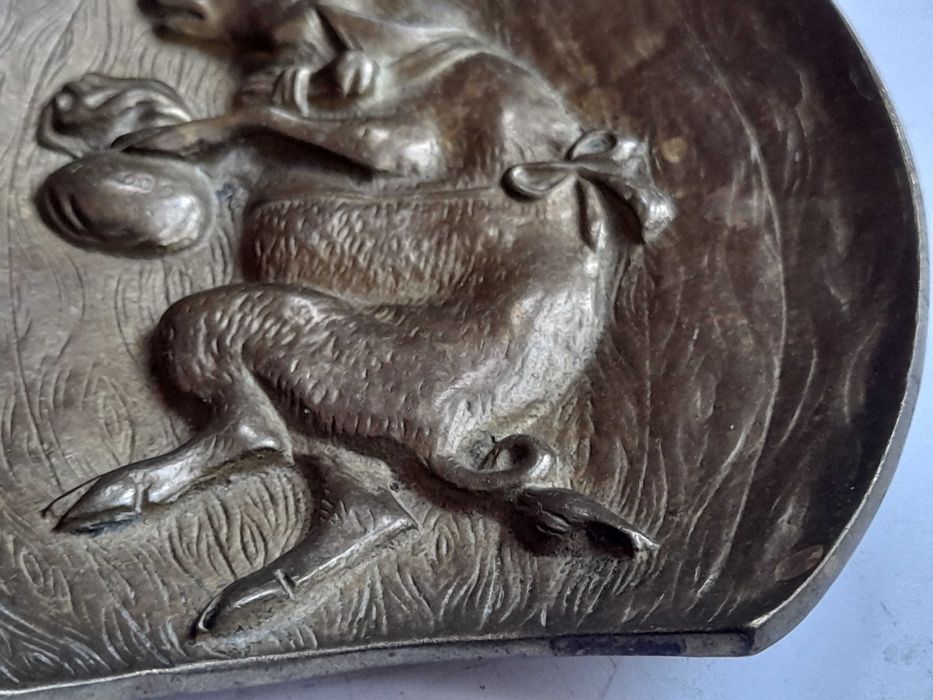 Popielnica ozdobna ze świnką (mosiężna)