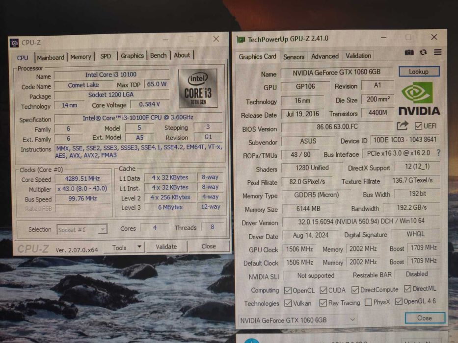 ИГРОВОЙ КОМП Intel i3-10100f (8x4,2),GTX 1060(6 Gb),DDR4 16,SSD 240 Gb