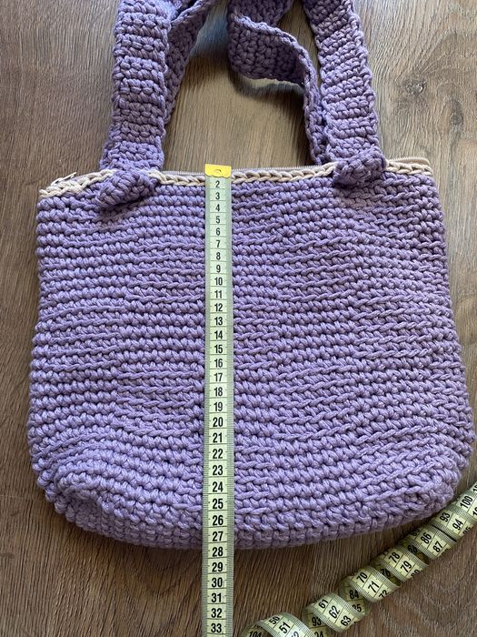 Torebka zrobiona na szydełku - shoperka Handmade