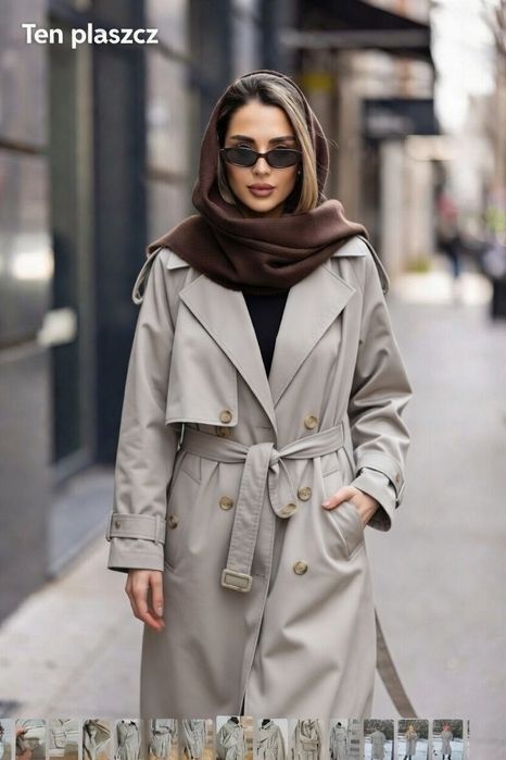 Fenomenalny Nowy płaszcz trencz prochowiec Germany oversize 52