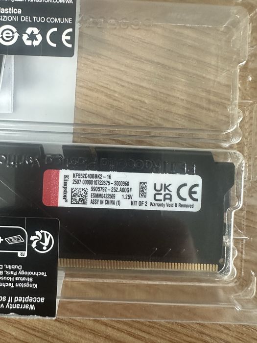 RAM DDR5 5200mt/s cl40-40-40