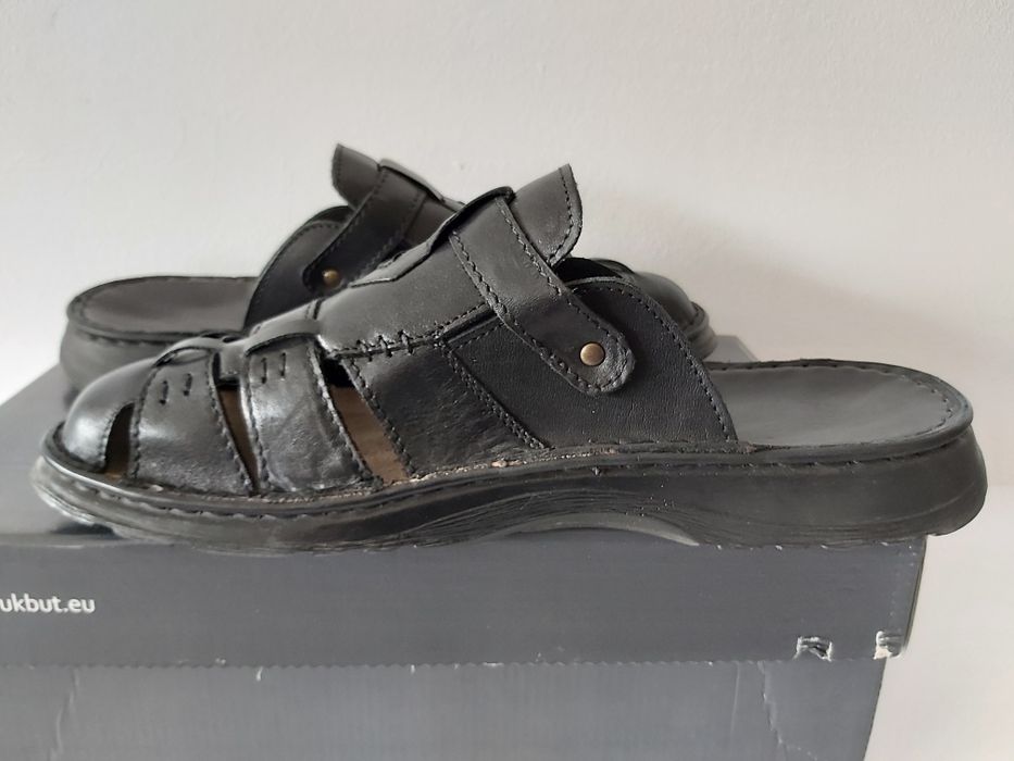 Sandały czarne Łukbut klapki męskie 44