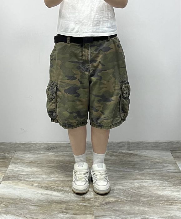 Вінтажні широкі шорти камо BAGGY camo rap shorts широкие шорты бегги карго реп