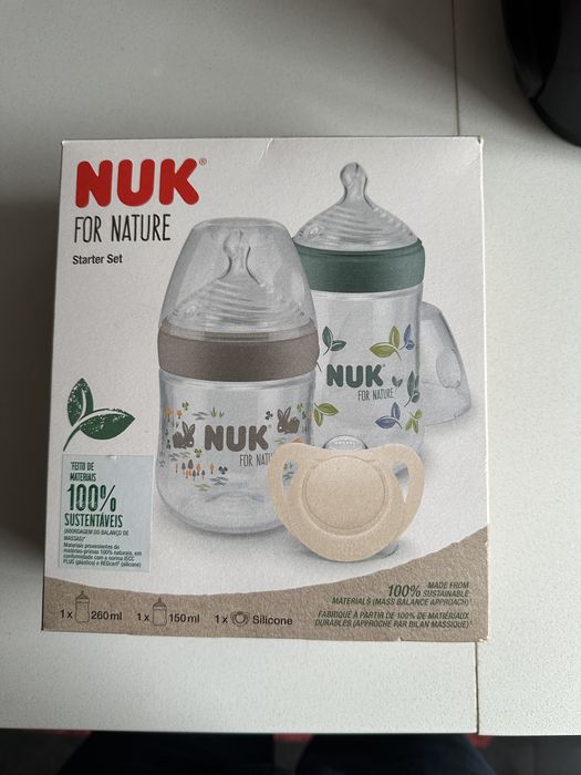 Conjunto Biberões e Chucha NUK - Nature Sense