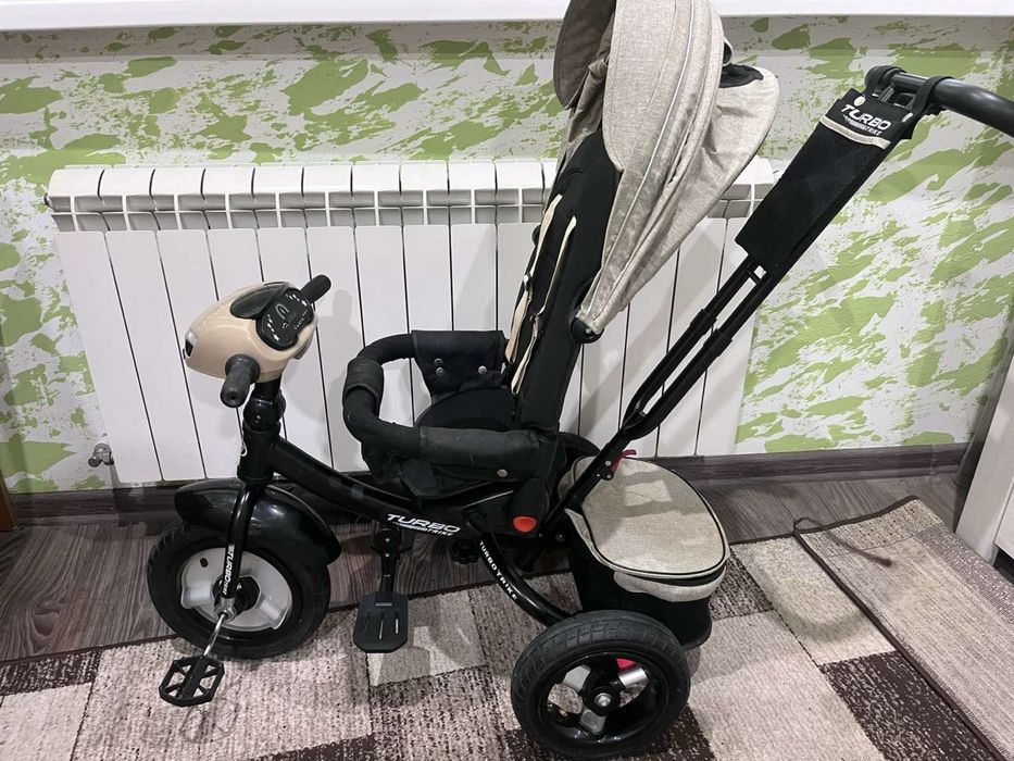Дитячий триколісний велосипед Turbo Trike MT 1007-12 Бежевий
