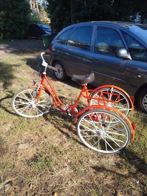 Rower trójkołowy po remoncie. Koła 27"