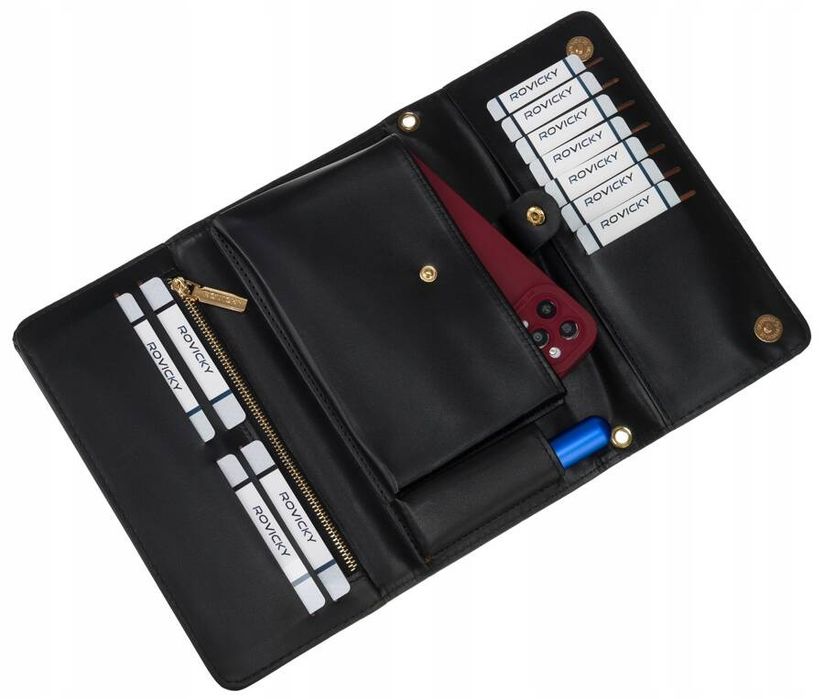 czarna, elegancka torebka 2w1 wykonana z lakierowanej