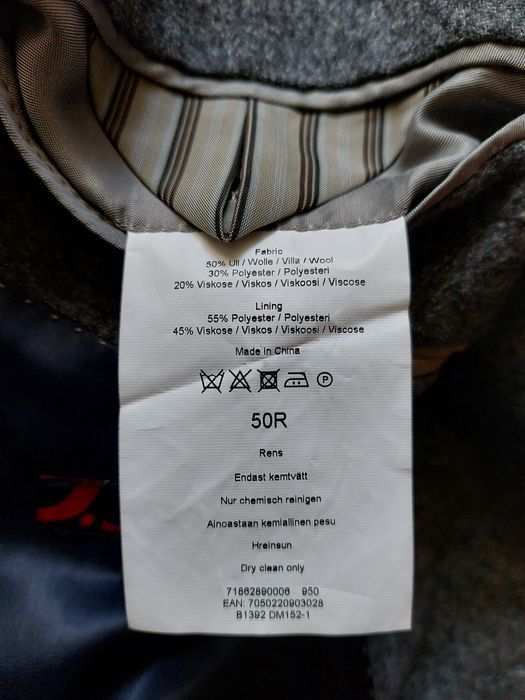 Marynarka Dressmann rozm. 50 R dark grey wool jacket autumn winter warm daily use