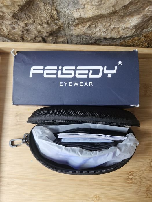 Feisedy Óculos de sol desporto Homem