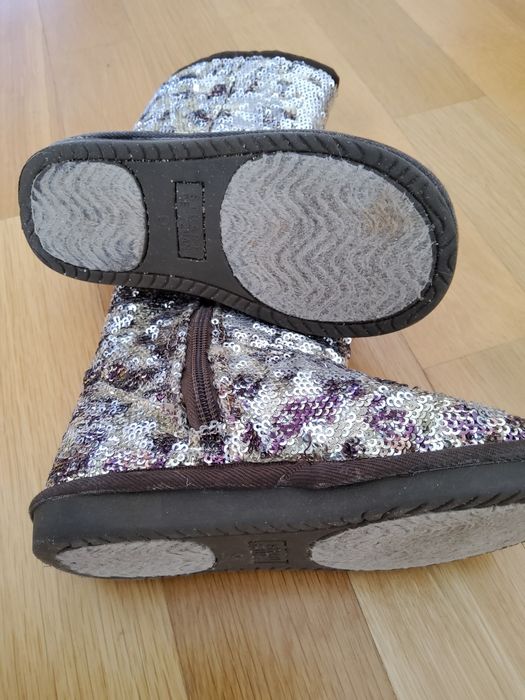 Kozaki/ botki całe w złotych cekinach Stuart Weitzman