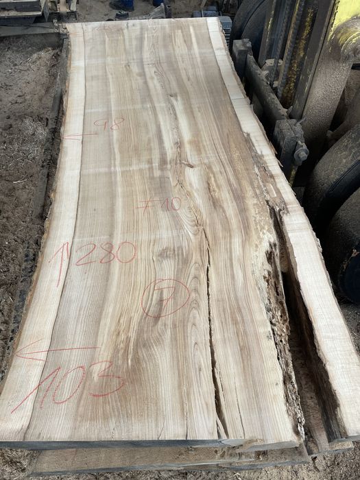 Blat jesion 280x105x10 monolit live edge