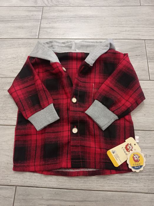 Легенька, бавовняна сорочка в клітинку для дітей, 90 см., 2-3 роки