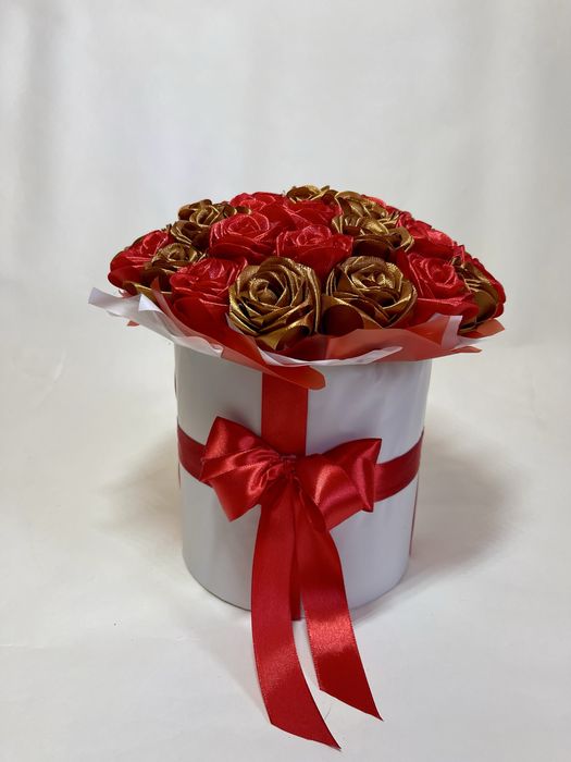 Букет з атласної стрічки