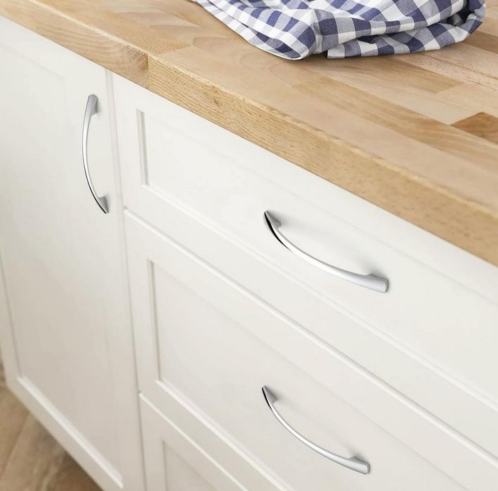 Zestaw 10 szt. Uchwyty Chrom 192mm do szafek Dekoracja 10 szt w komple
