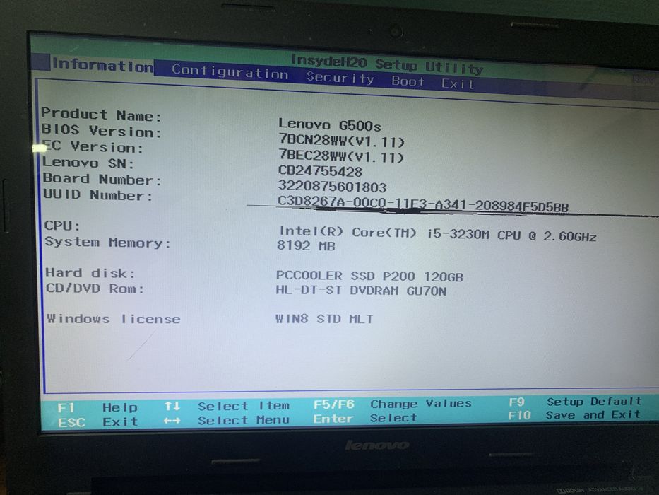 Lenovo i5/8Gb/ssd 120Gb