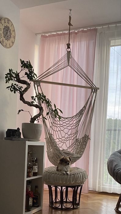 Fotel wiszacy w stylu boho