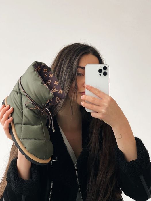 Buty Louis Vuitton khaki pillow puffer zima