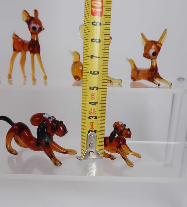 Conjunto de figuras vintage em vidro murano