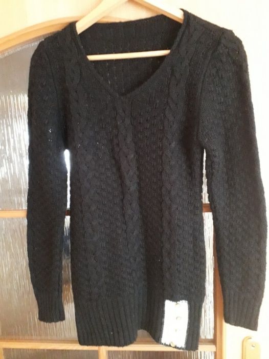 SWETEREK czarny * SWETER damski - rozm. M 38