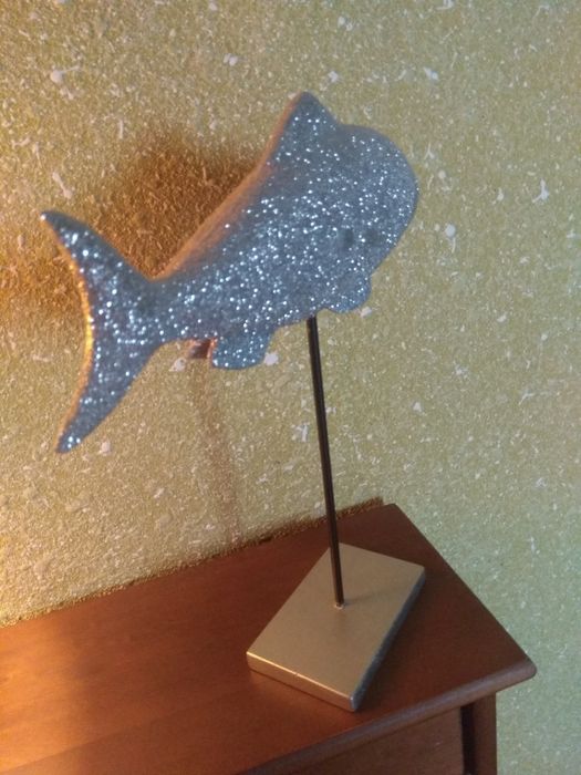 Glamour Home&You Srebrna Ryba figurka