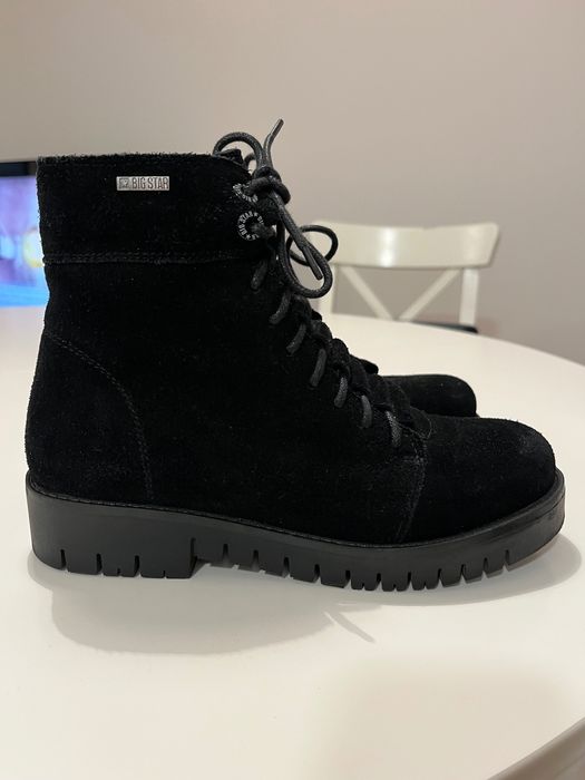 Botki 36 skóra zamszowa