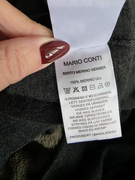 Mario conti sweter męski 100% merino wool M