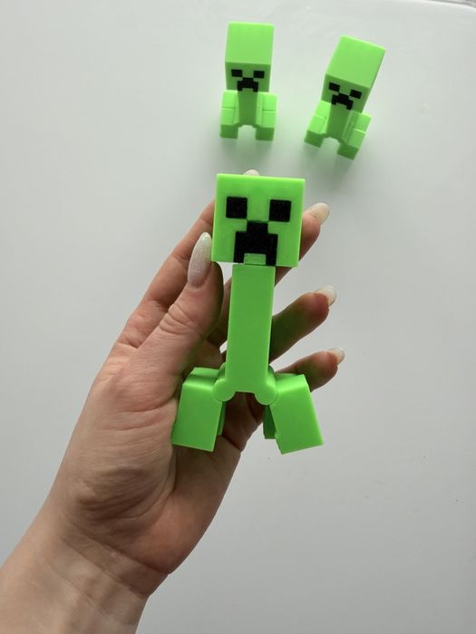 Фігурка Кріпер Minecraft з рухомими ногами (Еко-пластик, 3D)