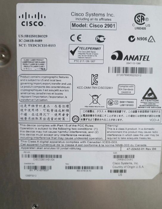 Маршрутизатори Cisco 2900серії