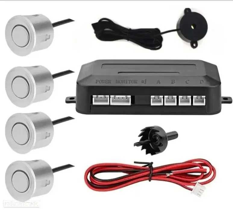 Sensores de Estacionamento + Buzzer - Preto / Branco / Cinzento