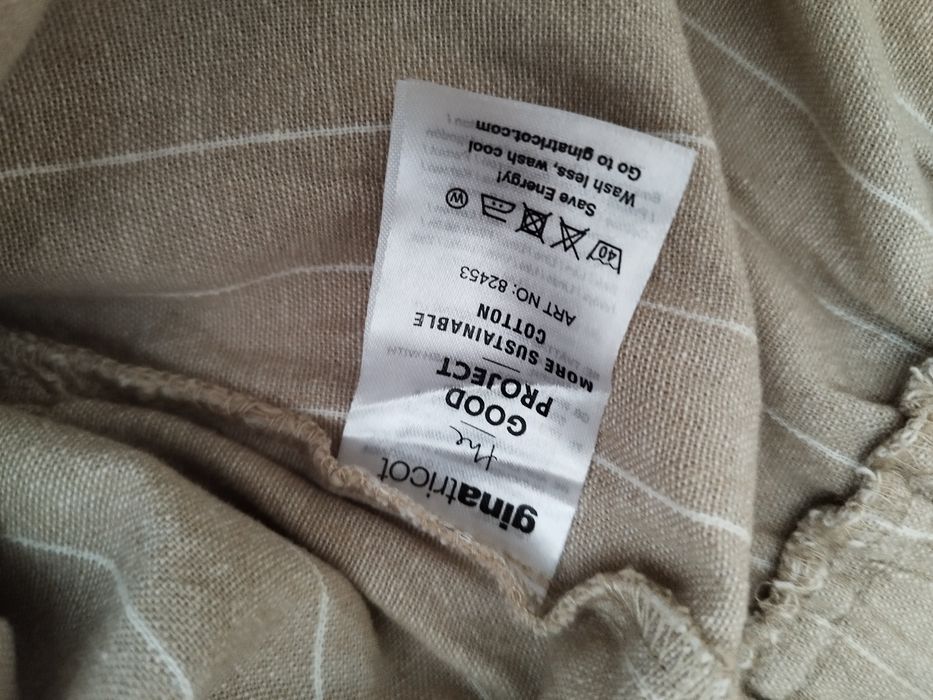 Spodnie premium z lnem paseczki XS-S