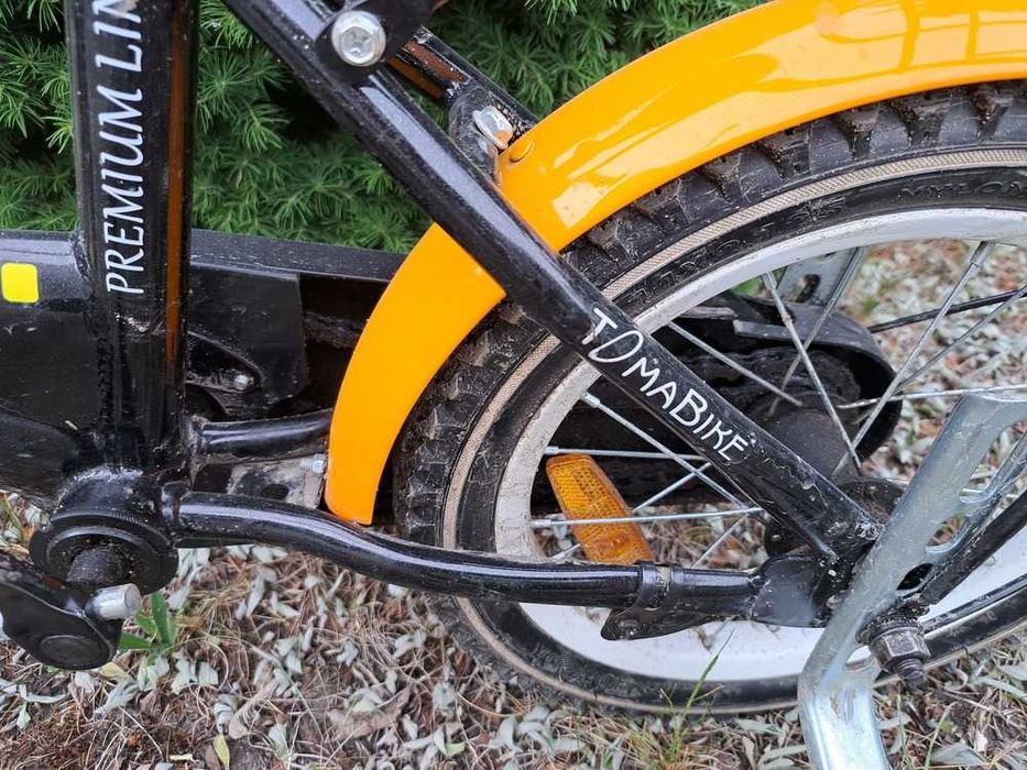 Rowerek dla dzieci TOMABIKE Platinum 14 cali bagażnik kosz bagażnik dzwonek V-BREAK złoty 14"