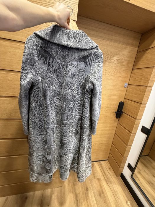 Шуба пальто каракуль сірий MaxMara