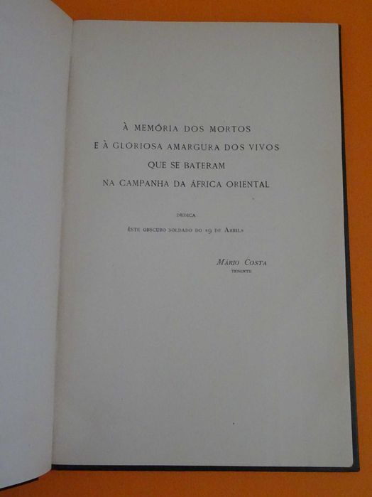 É o inimigo que fala -Tenente Mário Costa -1a guerra Campanha Africa