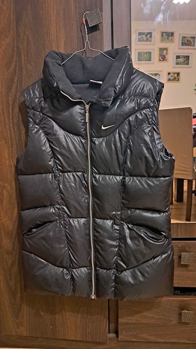 Bezrękawnik czarny gruby Nike S