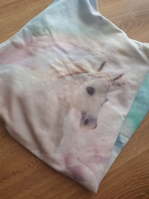 Sukienka sportowa,bluza z jednorożcem,r. 134-140