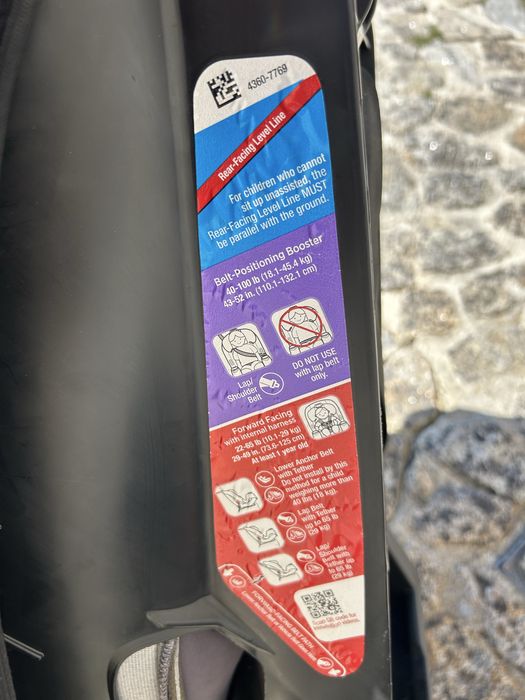 Cadeira auto. Usada durante 2 anos