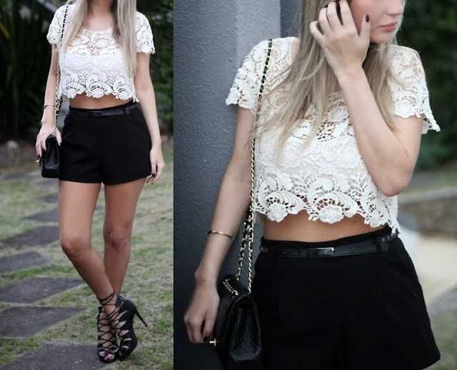 Top de renda Zara - S