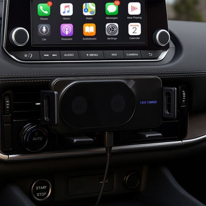 Автотримач бездротовою зарядкою Samsung IPhone Xiaomi car fast charge