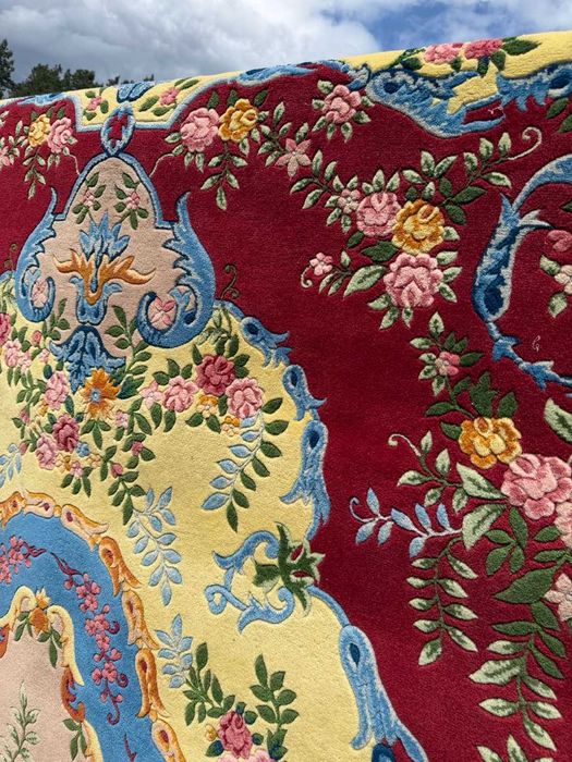 Nowy Chiński Kaszmirowy Dywan R. Tkany AUBUSSON 370x250 galeria 29 tys