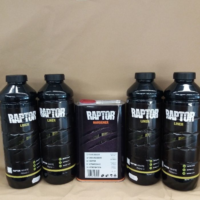 Защитное покрытие Raptor U-POL белое, 4 литра (не путать с колеруемым)