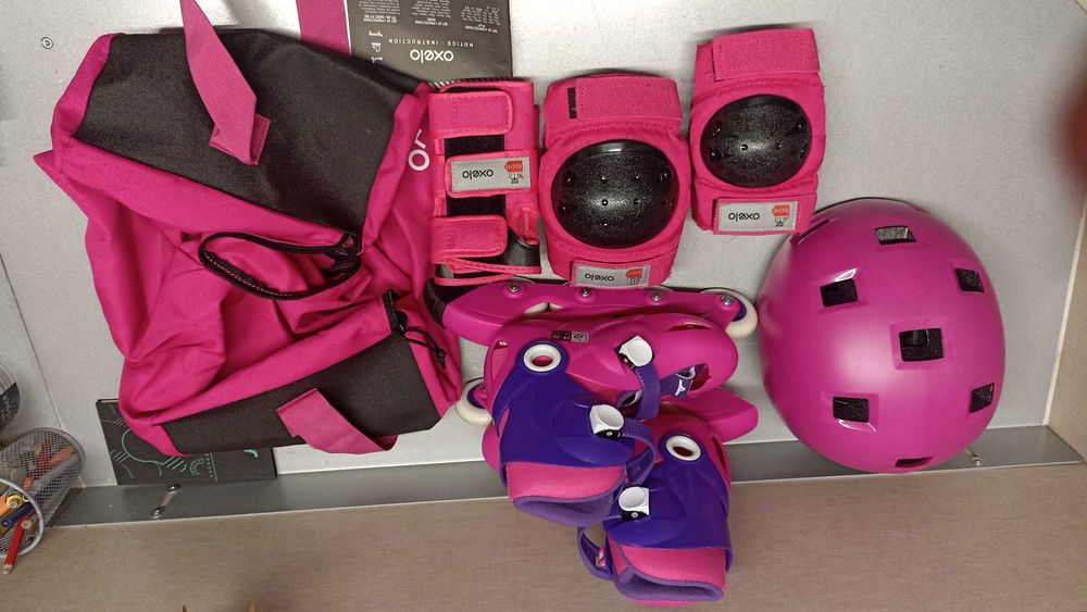 Patins em linha Olexo 28-30 com todas proteções e saco