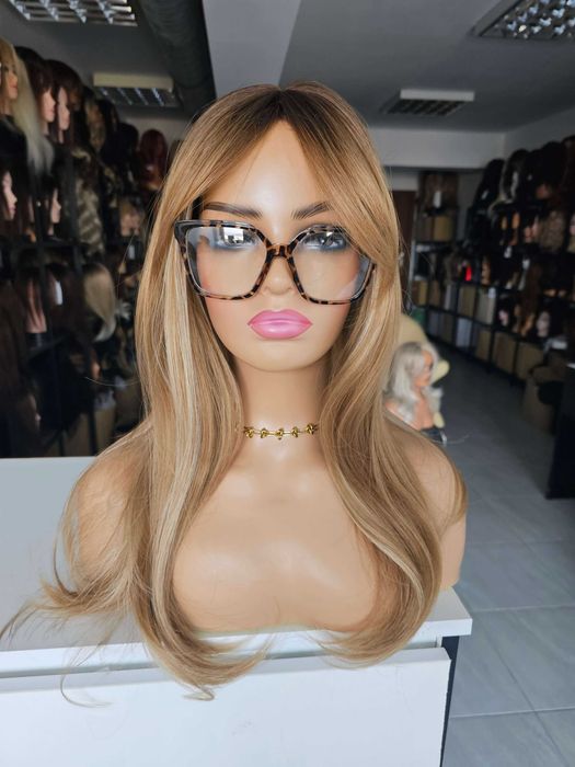 tupet topper dopinka Dalia toffi blond refleksy 55 cm naturalny efekt