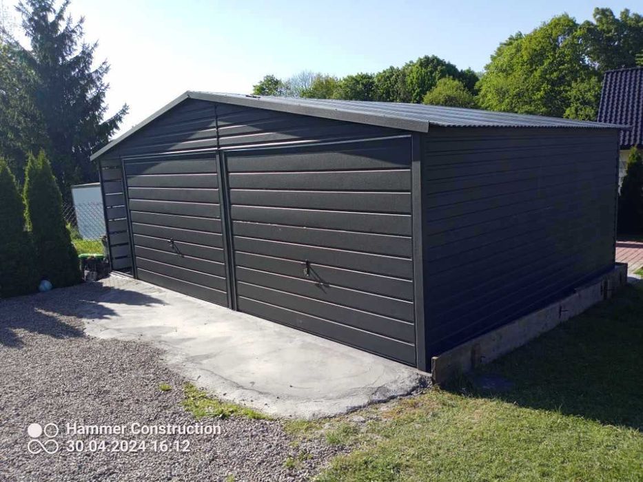 Garaż blaszany wiata. Wzmocniony PROFILAMI Producent SZYBKA REALIZACJA