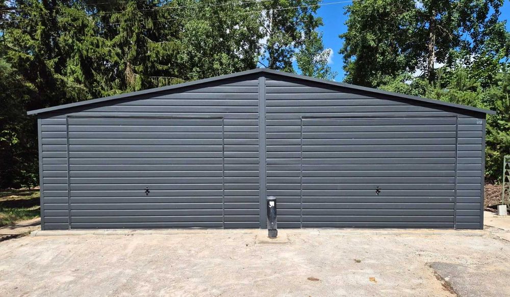Blaszak 6x6 m Garaż blaszany PREMIUM garaz konstrukcja profil OCYNKOWANY garaże blaszane PRODUCENT