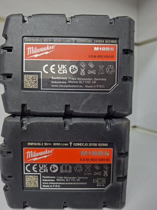 Milwaukee M18 акумуляторна батарея Мілвоке