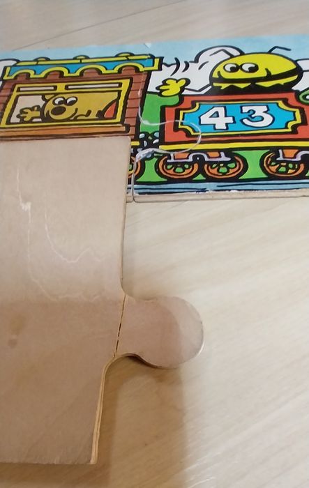 Puzzle antigo em madeira de fabrico Inglês