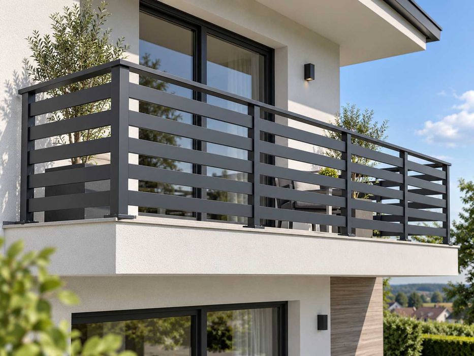 Nowoczesne balustrady palisadowe na balkon i taras | Producent