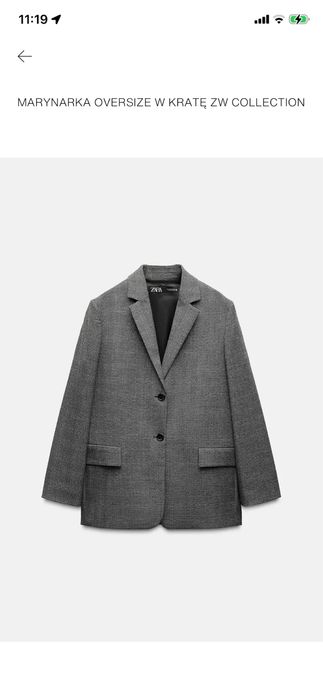 Marynarka oversized w kratę Zara woman xs 34