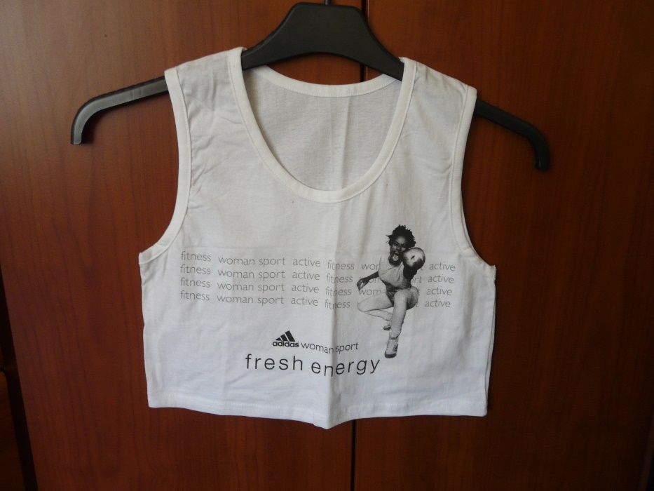 Adidas nowy bezrękawnik, top, koszulka S krótki