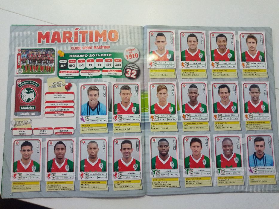 vintage cadertena futebol 2012/2013 - panini